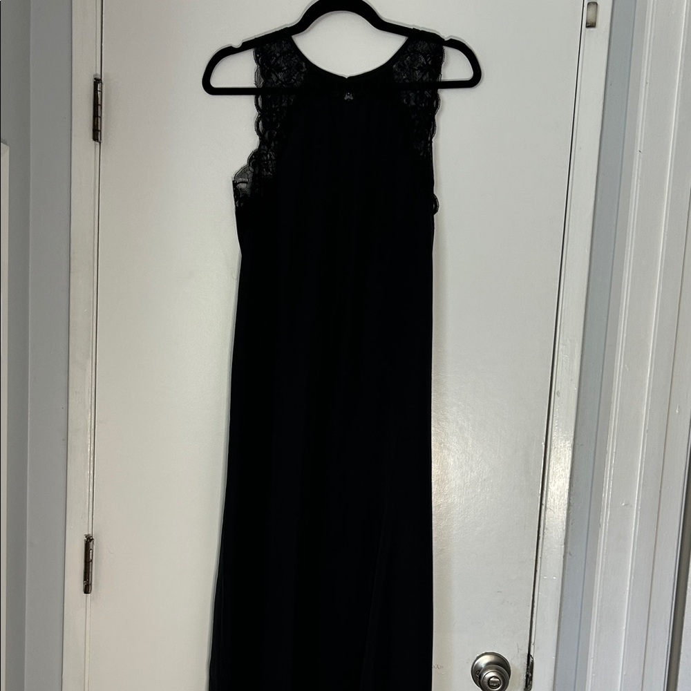 Elegant Black Lace Chemise Slip Dress